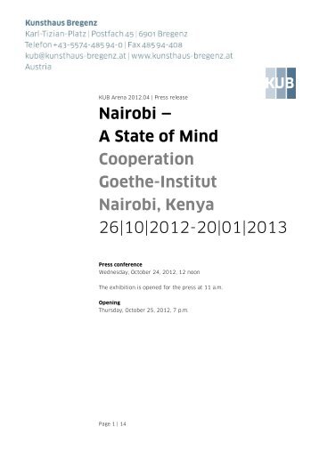 Nairobi — A State of Mind Cooperation Goethe-Institut Nairobi ...