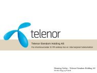 Strategisk nivÃ¥ Operativt nivÃ¥ Telenor Eiendom 1995