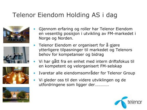 Strategisk nivÃ¥ Operativt nivÃ¥ Telenor Eiendom 1995