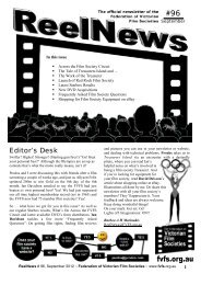 Editor's Desk - Federation of Victorian Film Societies