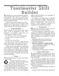 Toastmaster Skill Builder - Clayton State University