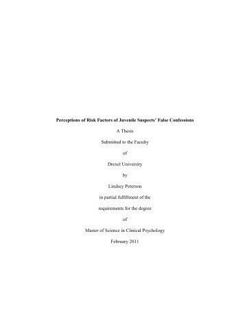 Perceptions of risk factors of juvenile suspects' false confessions