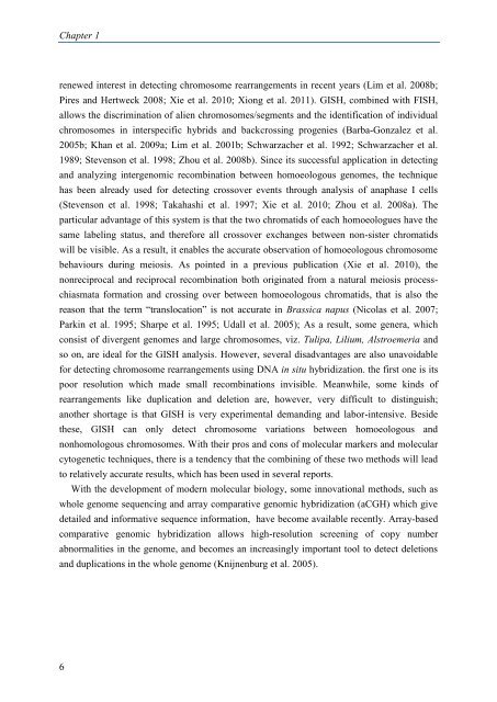 A molecular cytogenetic analysis of chromosome behavior in Lilium ...