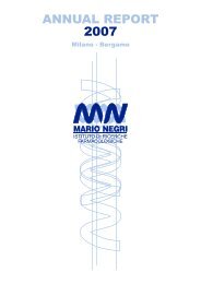 Annual Report 2007 - Istituto di Ricerche Farmacologiche Mario Negri
