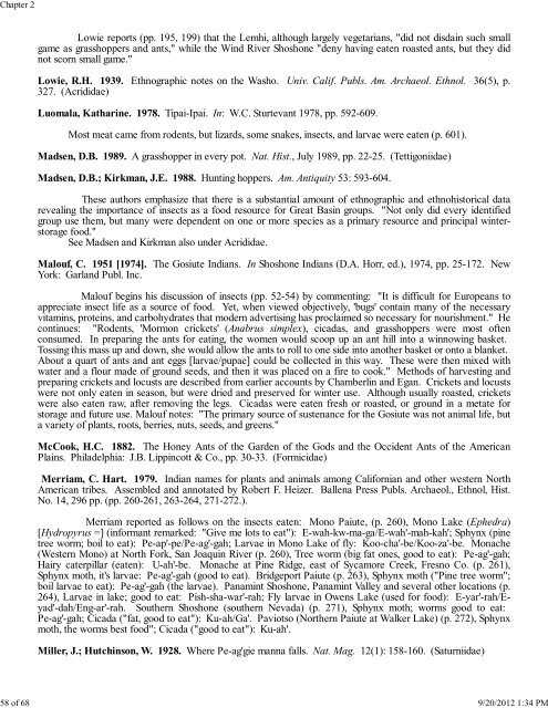 Chapter 2. Insect Foods of North American Indigenous Populations ...