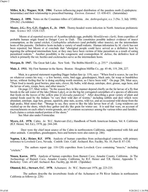 Chapter 2. Insect Foods of North American Indigenous Populations ...