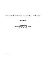 Science and the Failure To Investigate Unidentified Aerial Phenomena