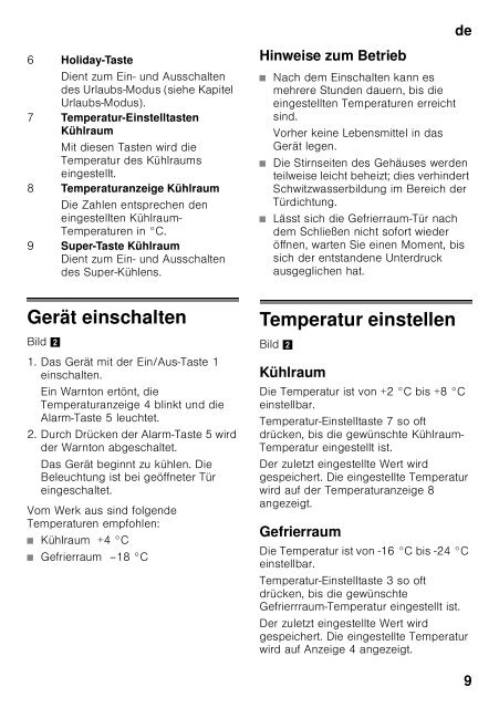 de Gebrauchsanleitung fr Mode d'emploi it Istruzioni per I´uso nl ...