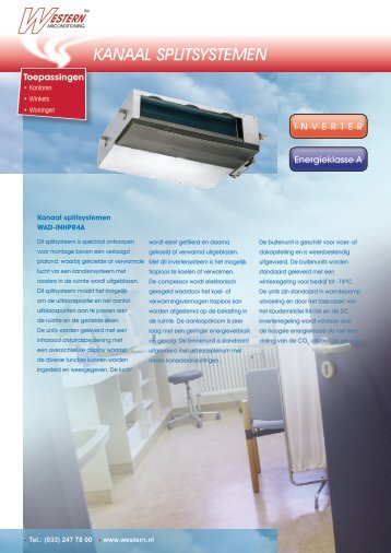 KANAAL SPLITSYSTEMEN - Western Airconditioning BV