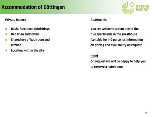 GOETHE-INSTITUT EIN WELTUMSPANNENDES NETZWERK