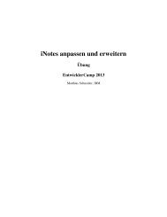 iNotes anpassen und erweitern - EntwicklerCamp