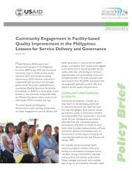 Community engagement in facility-based quality improvement in