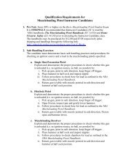 Qualification Requirements for Muzzleloading Pistol Instructor ...