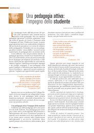 Una pedagogia attiva: l'impegno dello studente