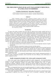 the implementation of quality management principles in ... - KTU
