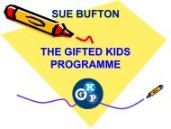 Sue Bufton presentation (PDF, 961 KB) - Gifted and Talented