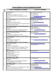 STATE NURSING COUNCIL/EXAMINING BODIES - Indian Nursing ...