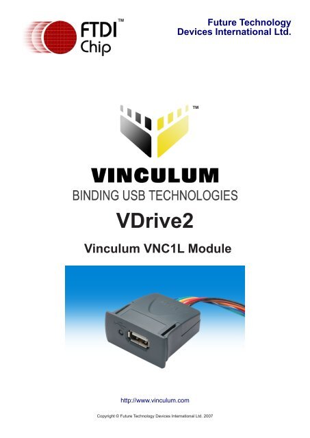 VDrive2 Datasheet - FTDI