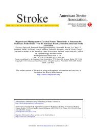 AHA Scientific Statement Diagnosis and Management of Cerebral ...