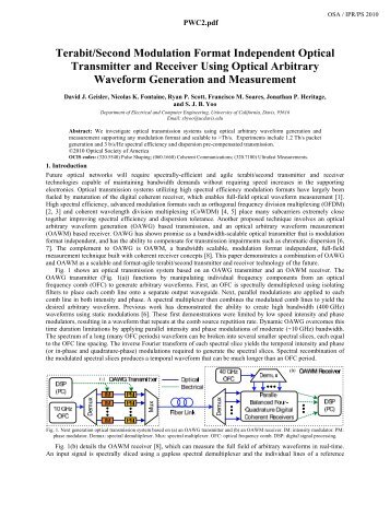 Terabit/Second Modulation Format Independent Optical Transmitter ...
