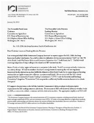 Letter Supporting Swap Execution Facility Clarification Act