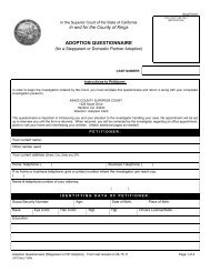 Adoption Questionnaire - Kings County Superior Court - State of ...