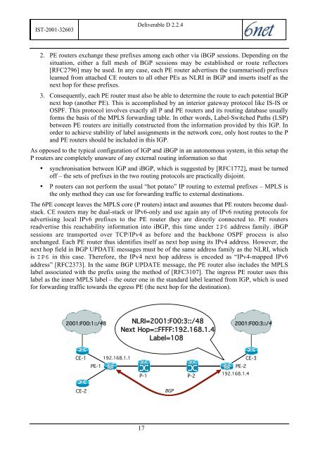 D2.2.4: Final IPv4 to IPv6 Transition Cookbook for ... - 6NET