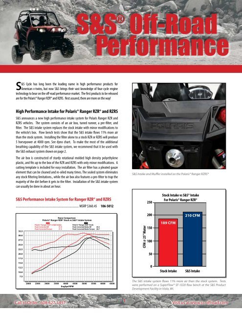 S&SÂ® Off-Road Performance - S&S Cycle