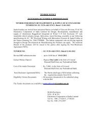 tender notice extension of tender submission date tender for design ...