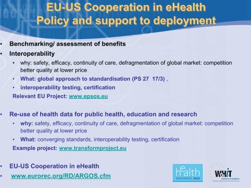 EU-US Cooperation on eHealth