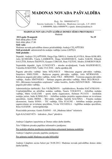 Protokols - Madona.lv