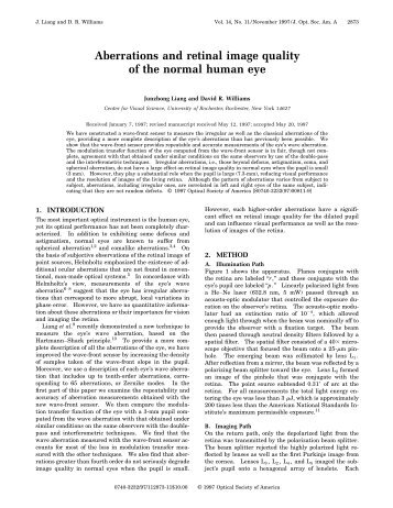 Aberrations and retinal image quality of the normal human eye