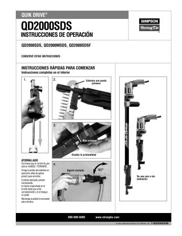 Print FINAL T-QDSDSâ¦S06 Spanish.qxd - Simpson Strong-Tie