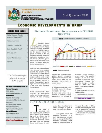 Economic Developments in brief 3rd Quarter