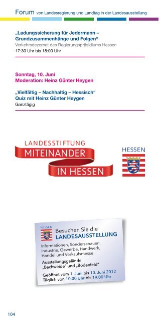 94 Freitag, 1. Juni Moderation: Heinz Günter Heygen „Vielfältig ...