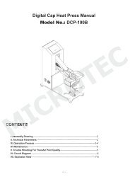 Digital Cap Heat Press Manual Model No.: DCP-100B
