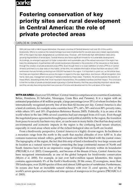 Fostering conservation of key priority sites and rural ... - CEDAF