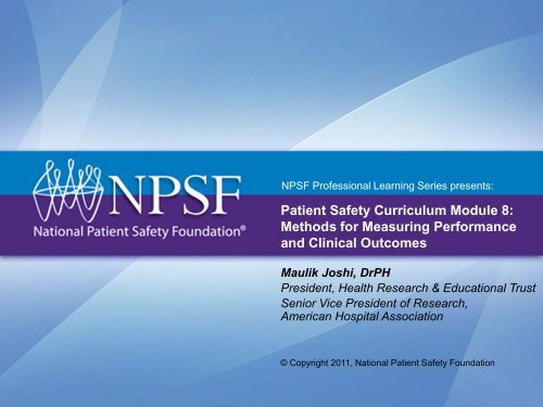 Patient Safety Curriculum Module 8: Methods for Measuring ...