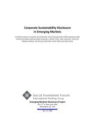 Corporate Sustainability Disclosure in Emerging Markets