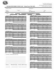 MANDATED MEDICATION LOG School Year 2011-2012