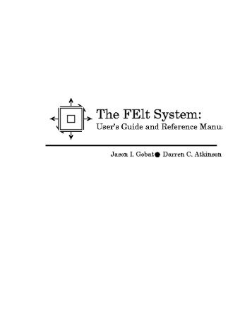 FElt: User's Guide and Reference Manual pdfsubject