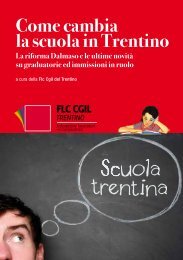 Come cambia la scuola in Trentino - CGIL del Trentino