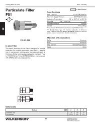 Wilkerson Particulate Filters