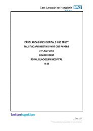 Agenda and Papers - East Lancashire Hospitals NHS Trust