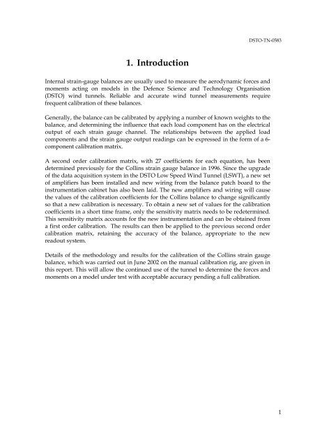 Calibration for the Sensitivity Matrix of the Collins Strain Gauge ...