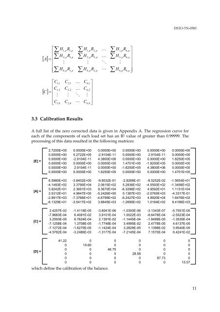 Calibration for the Sensitivity Matrix of the Collins Strain Gauge ...