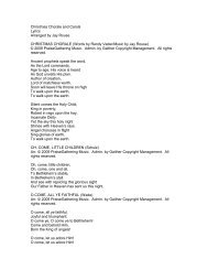 Christmas Chorale and Carols Lyrics Arranged by ... - PraiseGathering