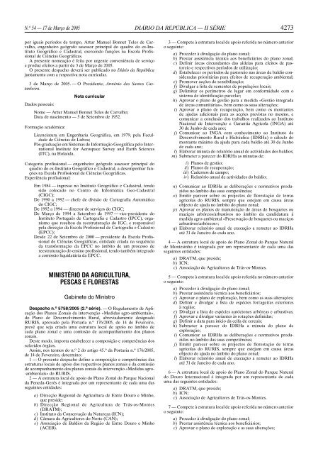 Despacho nÂº 5758/2005 referente aos Planos Zonais, o qual ... - CNA
