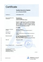 PED Certificate - A & L Valve Distribution