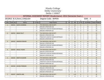 To View - Hindu College